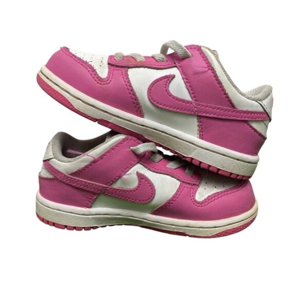 Nike Dunk Low TD Baby Fuchsia Pink Athletic Shoes Size 9C FB9107 102 - Picture 3 of 8